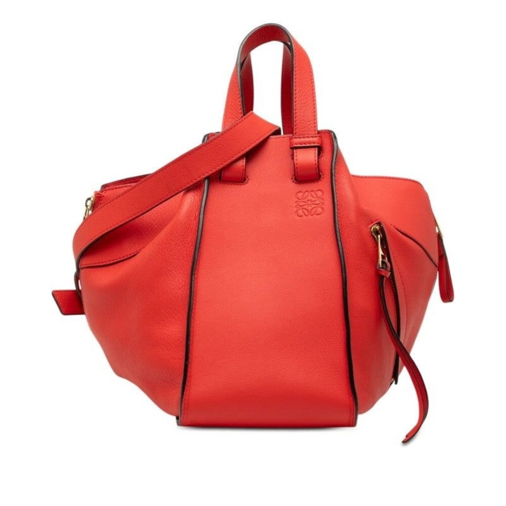 Loewe Anagram Hammock Small Leather Handbag Red